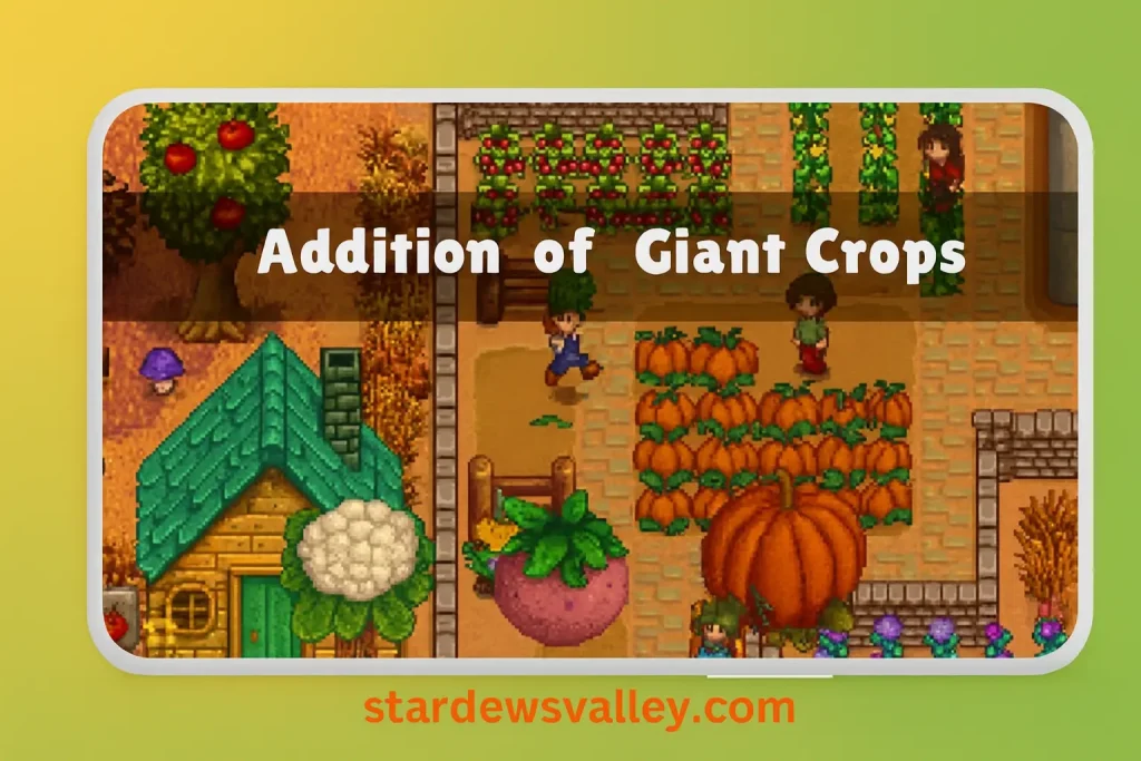 adition of giant crop